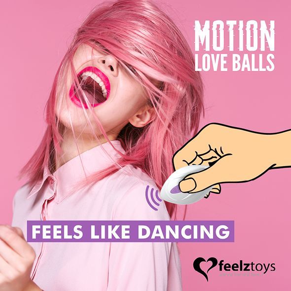 Вагінальні кульки з масажем і вібрацією FeelzToys Motion Love Balls Jivy з пультом