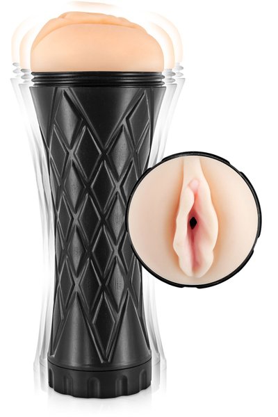 Мастурбатор с пультом вибро вагина Real Body - Real Cup Vagina Vibrating