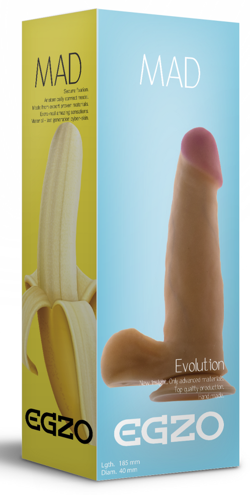 Фаллоимитатор EGZO Ciberskin DS001 ( 18,5 см х 4 см ), телесный