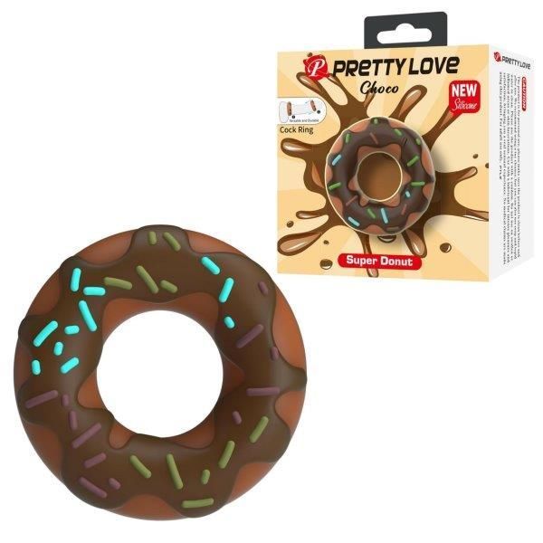 Кольцо для члена Pretty Love Choco Super Donut Silicone Cock Ring