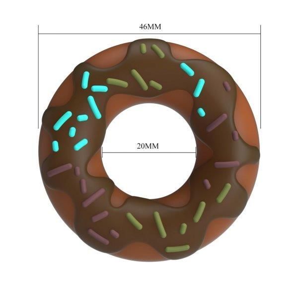 Кольцо для члена Pretty Love Choco Super Donut Silicone Cock Ring