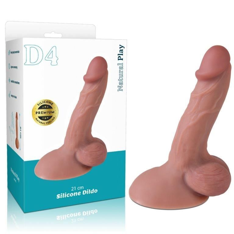 Фаллоимитатор Natural Play Silicone Dildo D4, телесный