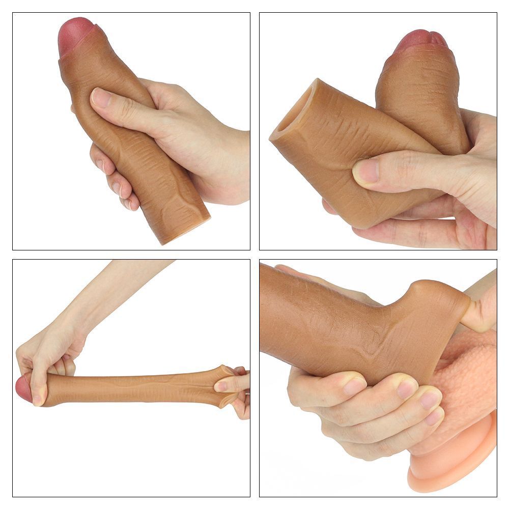 Насадка на пенис Revolutionary Silicone Nature Extender 1, коричневая