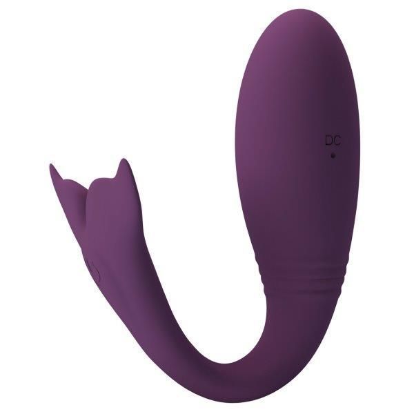 Вібратор для двох PRETTY LOVE Jayleen, 12 vibration functions Mobile APP Long-distance Control, Темно-фіолетовий