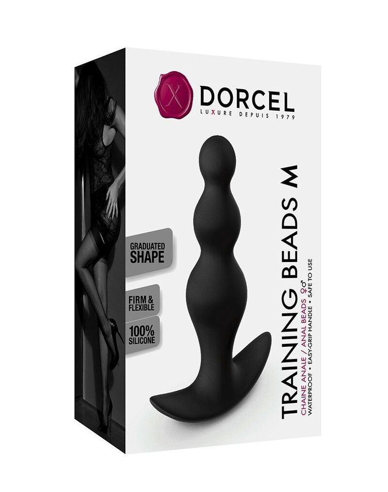Анальная пробка Dorcel TRAINING BEADS M, Черный