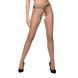 Телесные колготки с открытым доступом, контрастная линия TIOPEN 010 beige 1/2 (20 den) &mdash; Passion