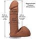 Фалоімітатор Doc Johnson The Realistic Cock ULTRASKYN - 6 Inch with Balls Caramel, Коричневий