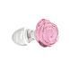 Стеклянная анальная пробка Pillow Talk Rosy Luxurious Glass Anal Plug, ⌀3,3 см, вибропуля в подарок, Прозрачный