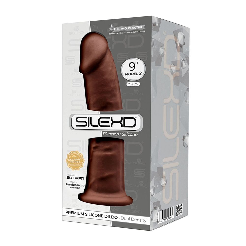 Фаллоимитатор Silexd Premium Silicone Dildo Model 2 Size 9, коричневый