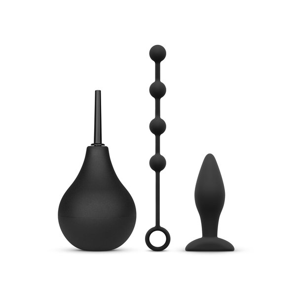 Nexus ANAL BEGINNER KIT Douche 224мл, Silicone Beads 20mm, Small Silicone Butt Plug
