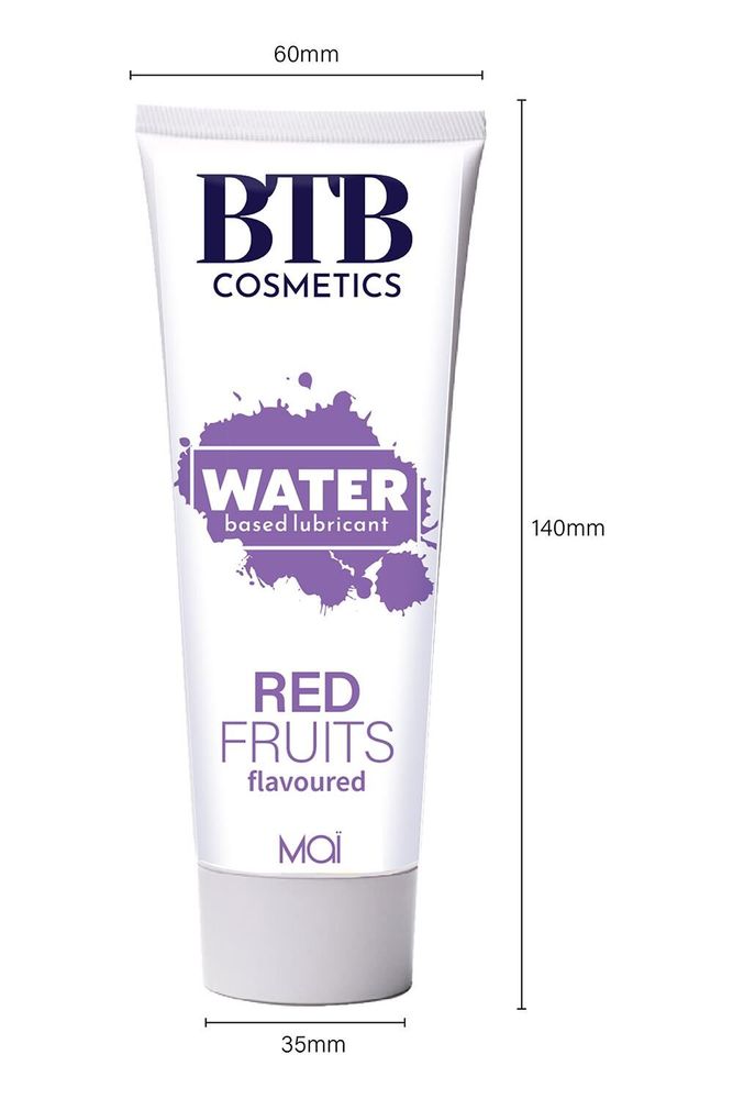 Смазка на водной основе BTB FLAVORED RED FRUITS с ароматом красных фруктов (100 мл)