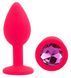 Силиконовая анальная пробка EGZO - Silicone Pink Round Plug Rose, size S, Розовый