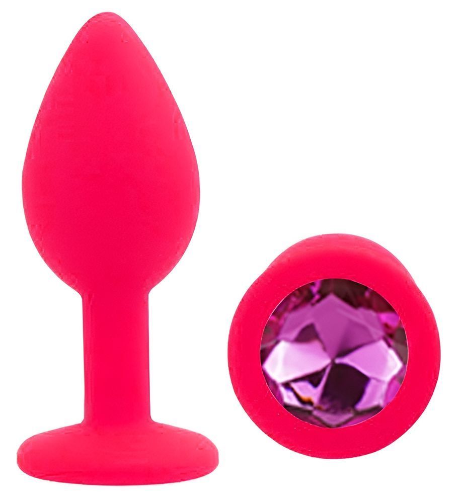 Силиконовая анальная пробка EGZO - Silicone Pink Round Plug Rose, size S, Розовый