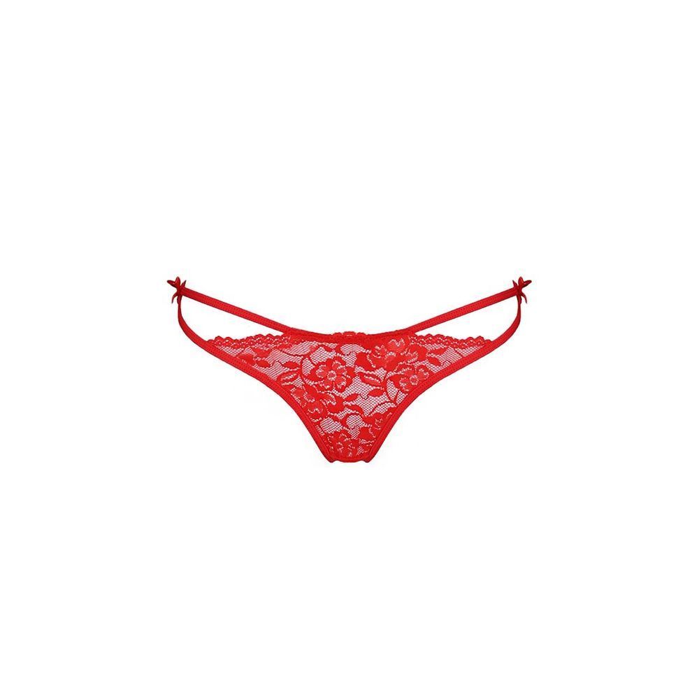 Трусики із зав'язочками з боків WARDA THONG red L/XL - Passion Exclusive