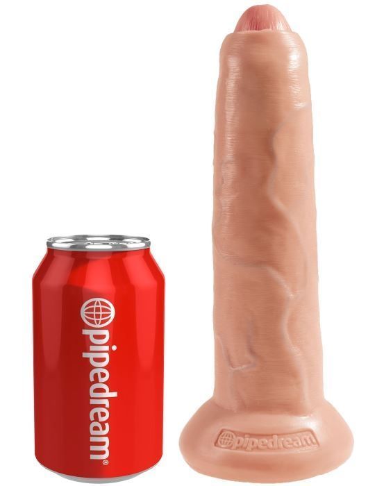 Фаллоимитатор Uncut Cock 9&Prime; &mdash; с подвижной крайней плотью, присоска, телесный