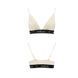Еластичний топ із мереживом Passion PS001 TOP ecru, size S