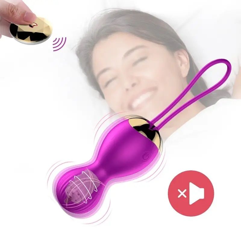 Вагінальні кульки з вібрацією та з пультом FOX - Vibrating Silicone Kegel Balls USB
