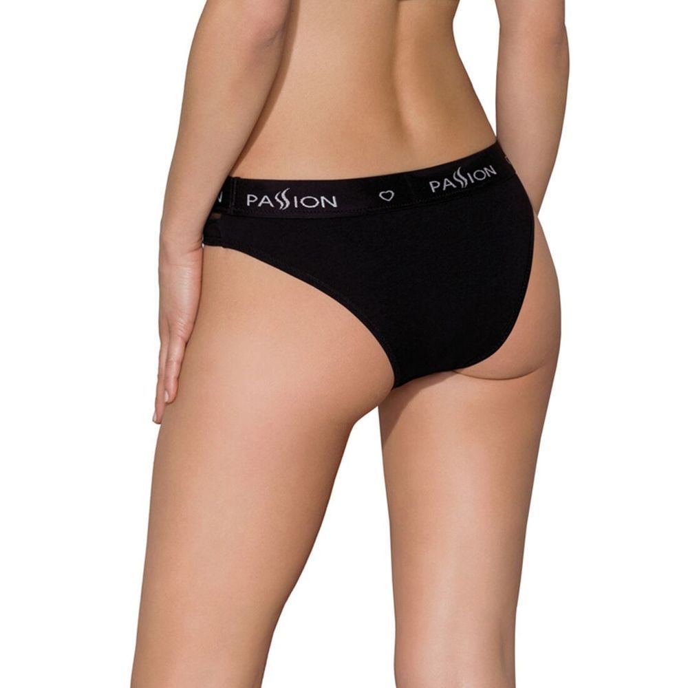 Трусики с прозрачной вставкой Passion PS006 PANTIES black, size M