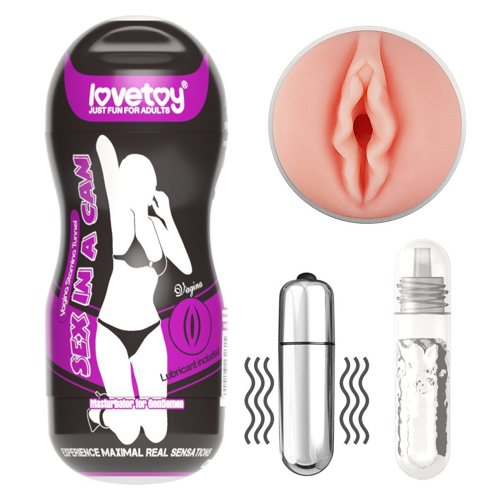Мастурбатор вагіна - Sex In A Can Vibrating Vagina Tunnel
