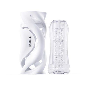 Мастурбатор Dorcel DEEP BLOW WHITE, подвійне використання, Білий