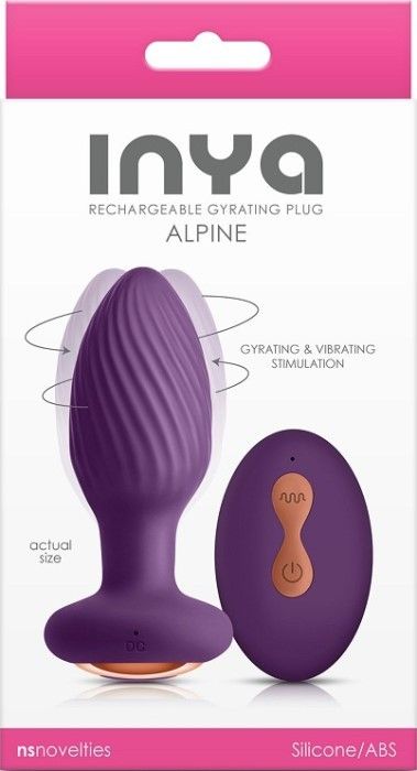 Анальная пробка с вращением и вибрацией NS Novelties Inya Alpine (Purple)