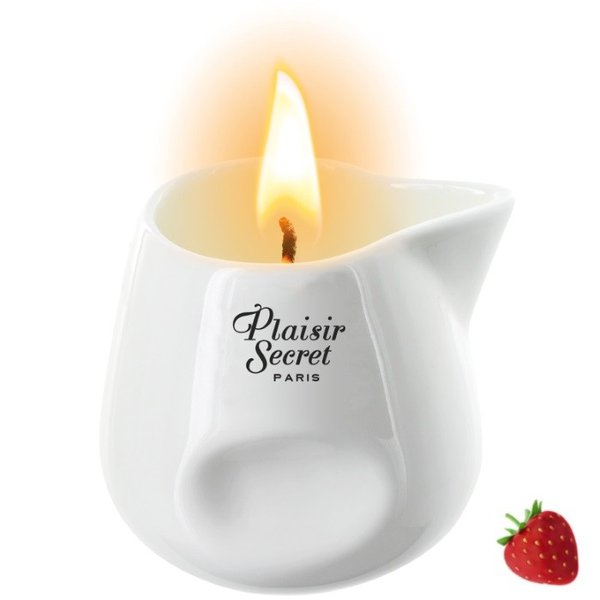 Масажна свічка Plaisirs Secrets Strawberry, 80 мл