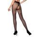 Колготки с открытым доступом, контрастная линия TIOPEN 010 black 1/2 (20 den) &mdash; Passion