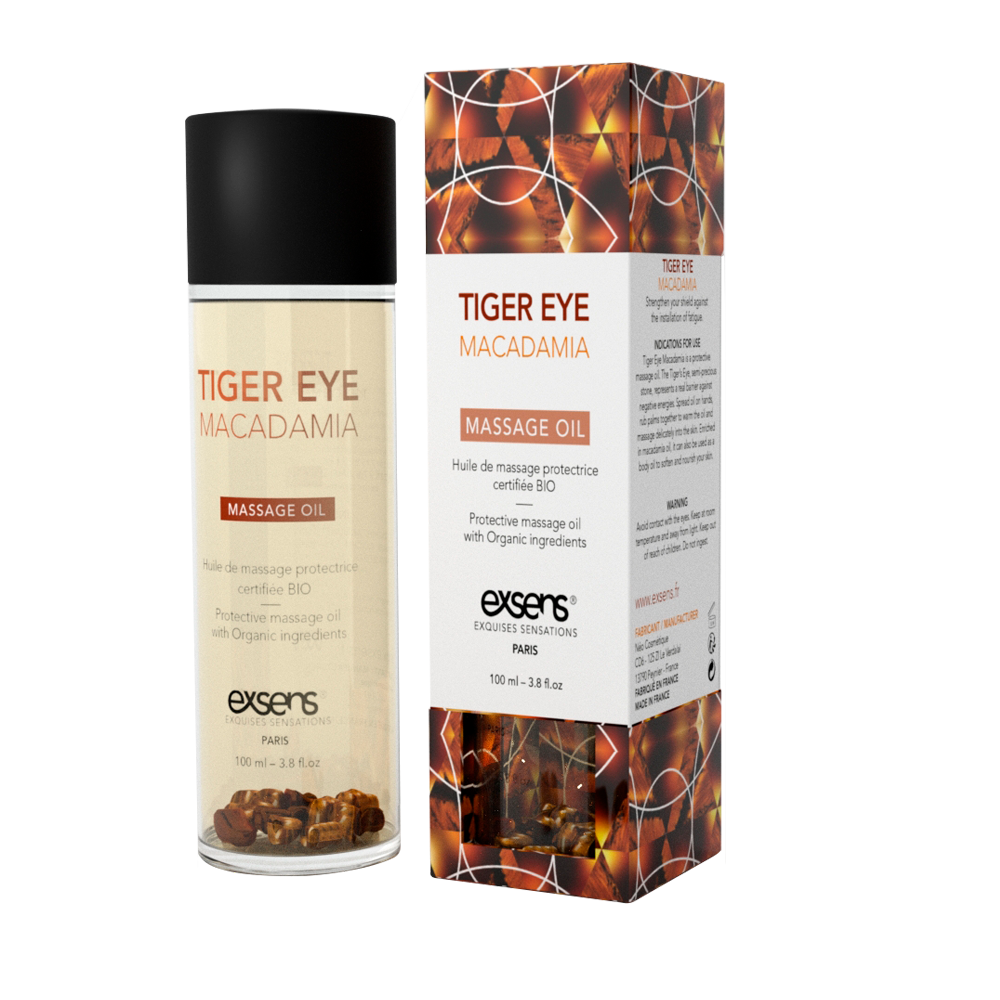 Масажна олія EXSENS Tiger Eye Macadamia (захист із тигровим оком) 100мл