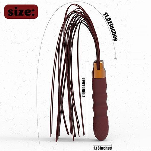 Вібратор Virbating Flogger, бордовий, Бордовий