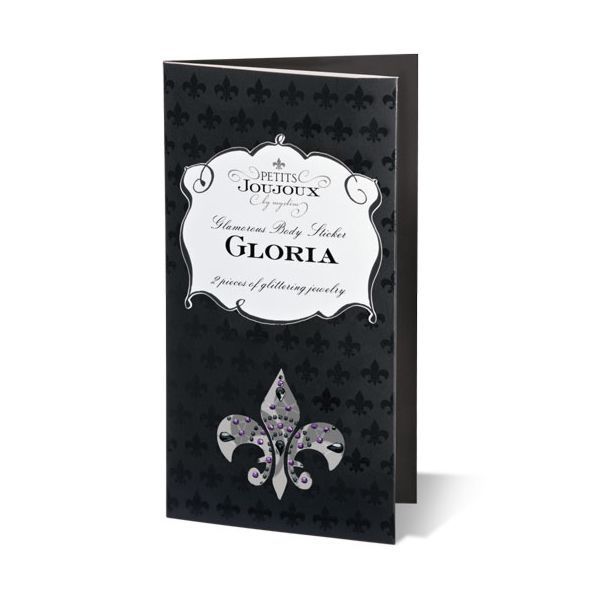 Пестіс із кристалів Petits Joujoux Gloria set of 2 - Black/Silver, прикраса на груди