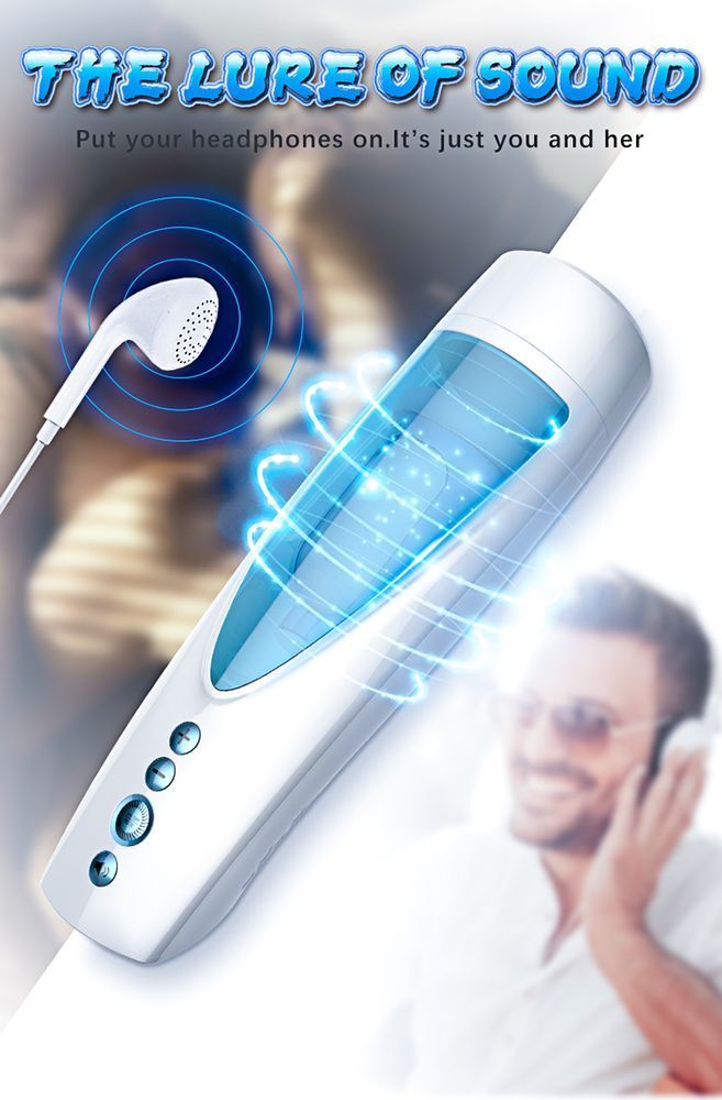 Автоматичний мастурбатор з вібрацією та ротацією Foxshow Masturbator with Vibration and Rotation XYM10, WYS-XYM10, Голубой / Белый