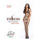 Бодістокінг Passion BS032 black, комбінезон, топ та велика сітка