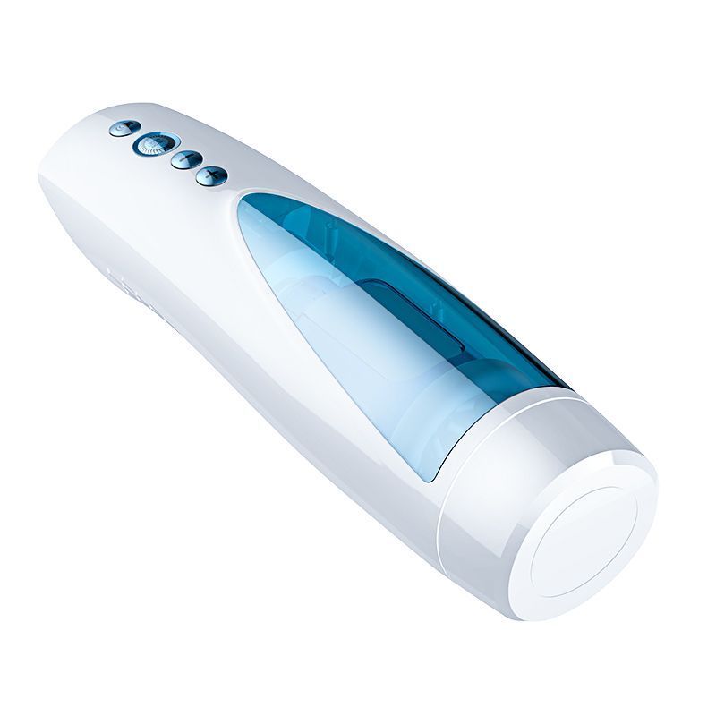 Автоматичний мастурбатор з вібрацією та ротацією Foxshow Masturbator with Vibration and Rotation XYM10, WYS-XYM10, Голубой / Белый
