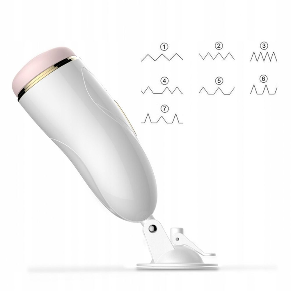 Мастурбатор Vibrating Masturbation Cup USB 7 + Interactive Function / Talk Mode, Белый