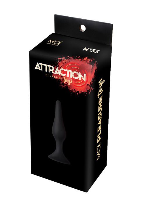 Анальна пробка на присосці MAI Attraction Toys №33 Black, довжина 11,5 см, діаметр 3см
