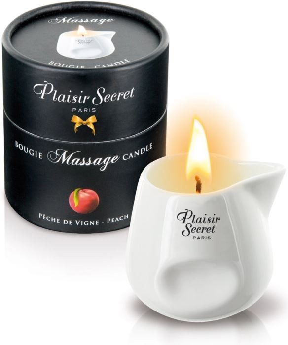 Масажна свічка Plaisirs Secrets Peach, 80 мл