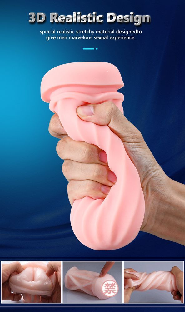 Автоматический мастурбатор с вибрацией и функцией всасывания Foxshow Masturbator Vibration and Suction Hand XYM20, WYS-XYM20, Голубой / Белый