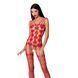 Бодістокінг Passion BS067 red, комбінезон, імітація панчох та топа на бретелях