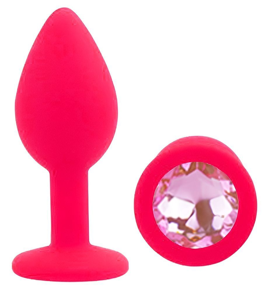 Силиконовая анальная пробка EGZO - Silicone Pink Round Plug Pink, size S, Розовый