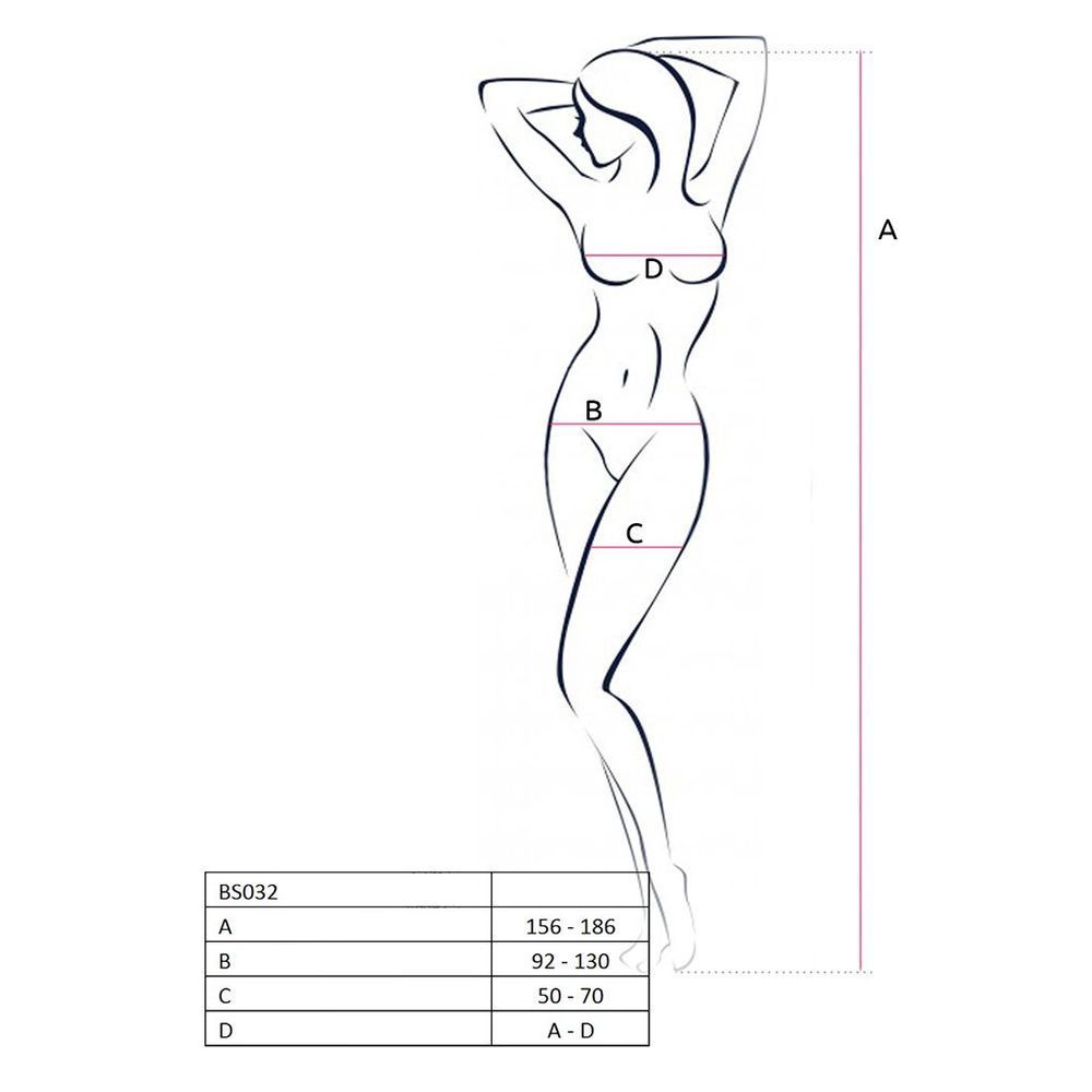 Бодістокінг Passion BS032 white, комбінезон, топ та велика сітка
