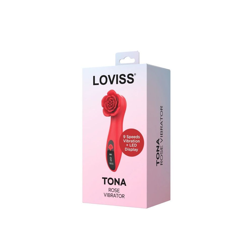 Вибратор для клитора Loviss Tona Rose Vibrator, Красный
