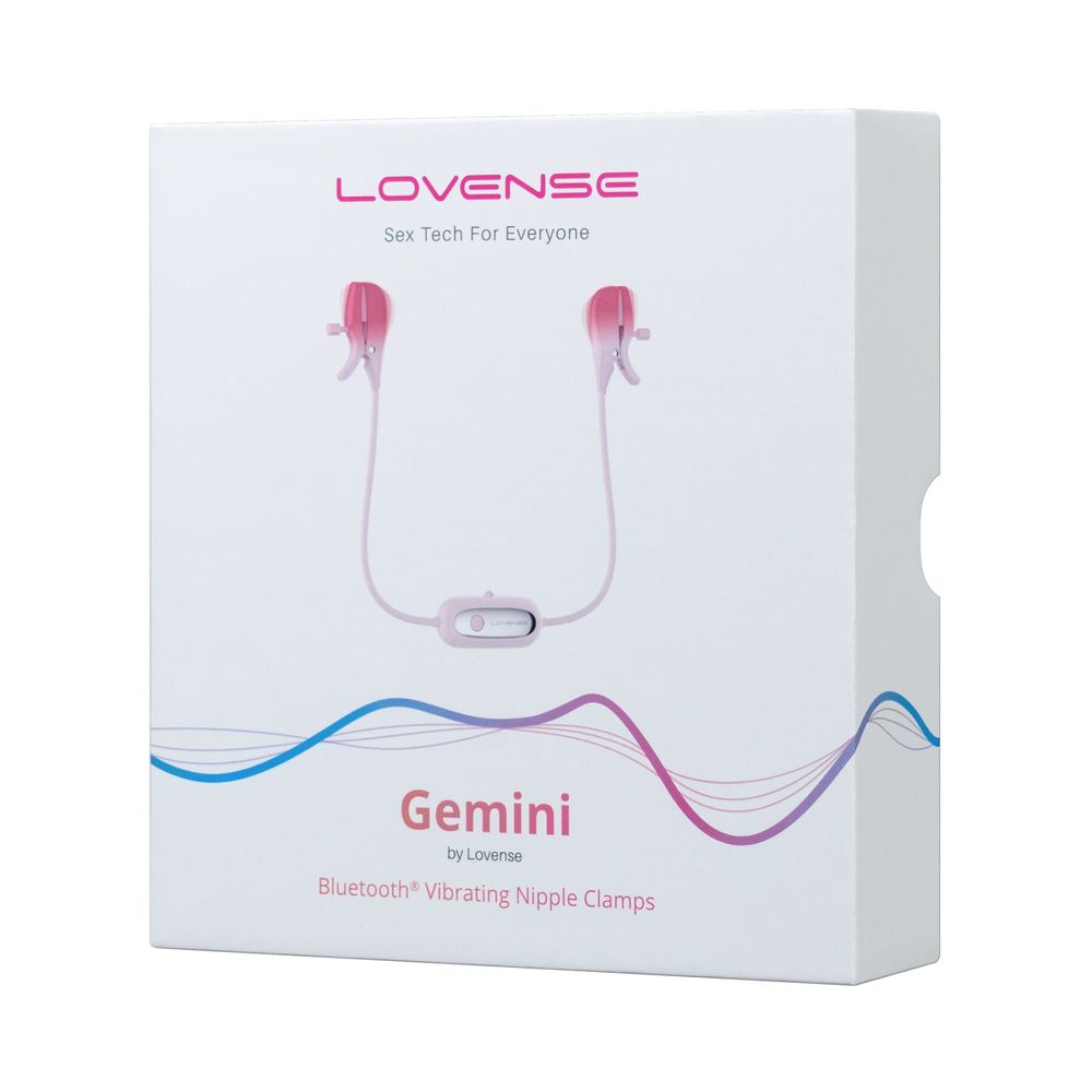 Смарт-вібратор для грудей Lovense Gemini, регулювання стиснення соска, можна носити
