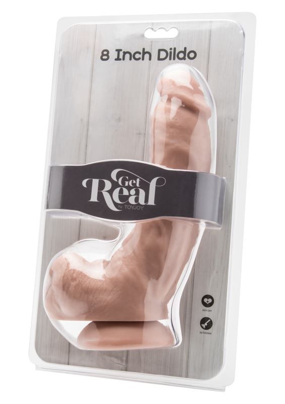 Фаллоимитатор Get Real Flesh Dildo 8" with Balls от Toy Joy