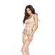 Бодістокінг Passion BS032 white, комбінезон, топ та велика сітка