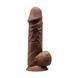 Фалоімітатор Silexd Premium Dildo Model 4 з термоефектом, Коричневий