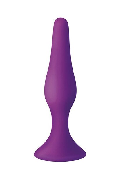 Анальна пробка на присосці MAI Attraction Toys №34 Purple, довжина 12,5см, діаметр 3,2см