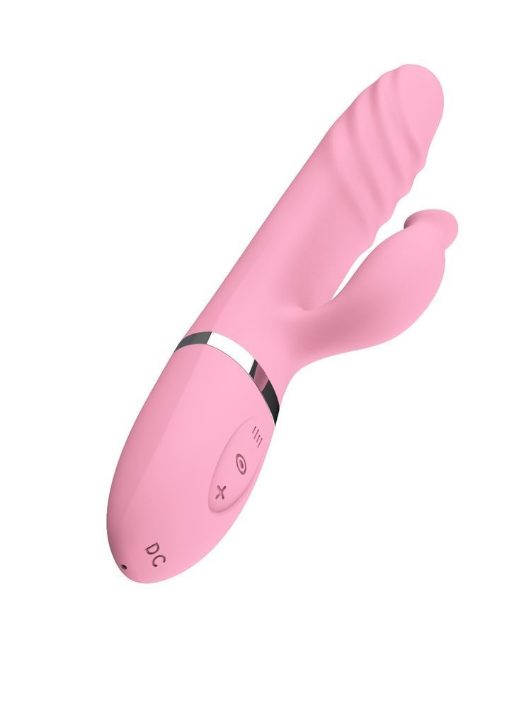 Вибратор с толчками и подогревом Tongue Extension Vibrating, розовый, Розовый