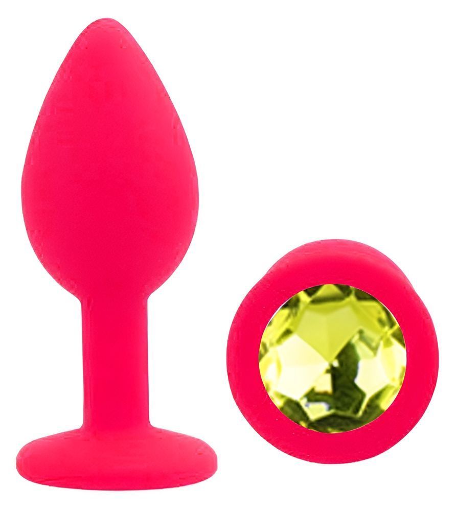 Силіконова анальна пробка EGZO - Silicone Pink Round Plug Lime, size S, Рожевий