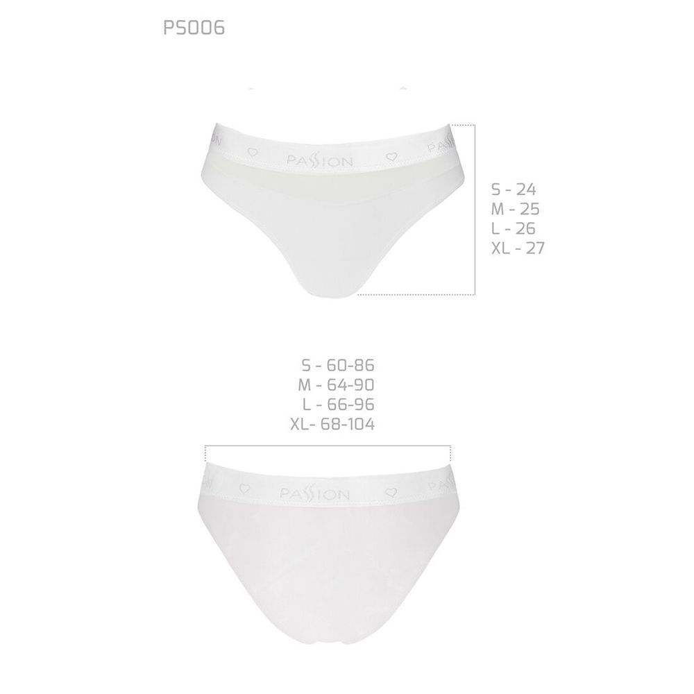 Трусики с прозрачной вставкой Passion PS006 PANTIES white, size S