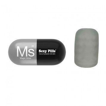 Мастурбатор пилюля Love To Love SEXY PILLS MAGIC SILVER, серый